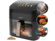 Freidora de aire Cecotec Cecofry&Grill Smokin’ 8500, 8.5 L, 2200W, Negro