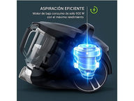 Aspirador de trineo sin bolsa Rowenta Compact Power XXL (RO4B25) | 900W, 2.5L, Silencioso (75 dB), Radio 8.8 m (Negro)