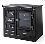 Cocina de Leña Hergom Saja 7/90 Clásica Pulida – 11 kW con Horno de Gran Capacidad y Doble Combustión