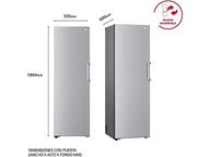 Congelador vertical LG GFM61MBCSF, 324 litros, Total No Frost, Clase D, Inox texturizado antihuellas
