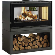 Estufa de Leña Doble Cara M-172 LK – 12,6 kW con Doble Combustión y Eficiencia Energética A+
