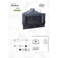 Estufa de Leña Insertable Eider Hogar 90 – 20 kW con Cámara de Hierro Fundido y Alto Rendimiento