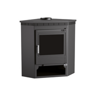 Estufa de Leña Rinconera FM M-105 – 11,3 kW con Doble Combustión y Capacidad para Troncos de 55 cm