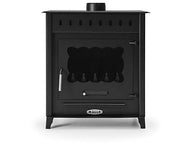 Estufa de Leña TEIDE | 12.6 kW, Eficiencia A, Acero, EcoDesign 2022 (Gris)