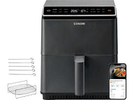 Freidora de Aire Cosori Dual Blaze Chef Edition (6.4L) | 1700W, Doble Resistencia (No necesita agitar), 12 Funciones WiFi (Negro)