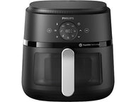 Freidora de Aire Philips Airfryer NA231/00 (6.2L) | 1700W, Ventana de Cocción, 13 en 1, Tecnología Rapid Air (Negro/Plata)