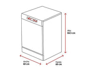 Lavavajillas Bosch SMS25AI05E, 12 servicios, 5 programas, Clase E, 60 cm, Acero inoxidable