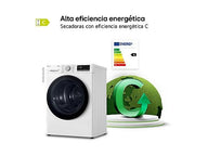 Secadora LG RH90V9AV3N, 9 kg, Bomba de Calor, Eco Hybrid™, ThinQ™, Clase C, Blanco